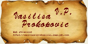 Vasilisa Prokopović vizit kartica
